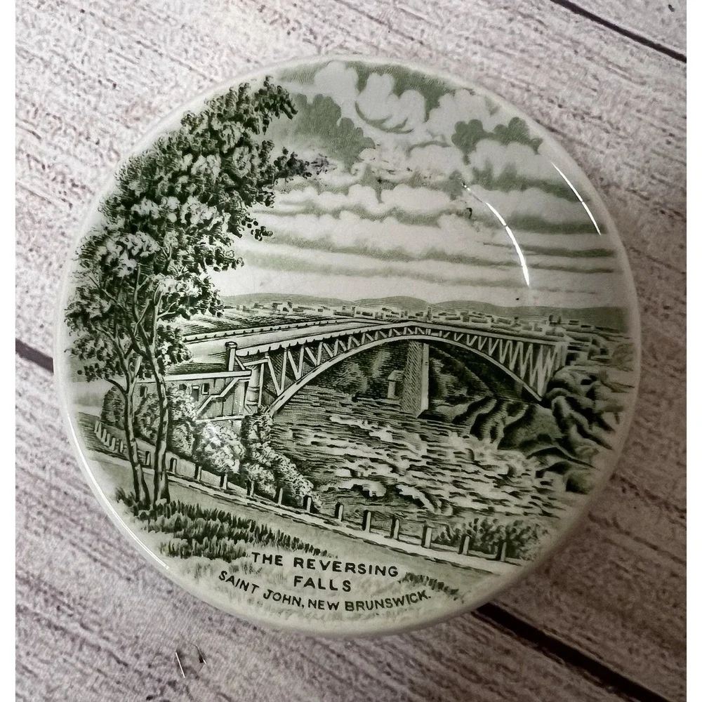 Vintage Woods & Sons Atlantic Canada Plate Reversing Falls 4.5